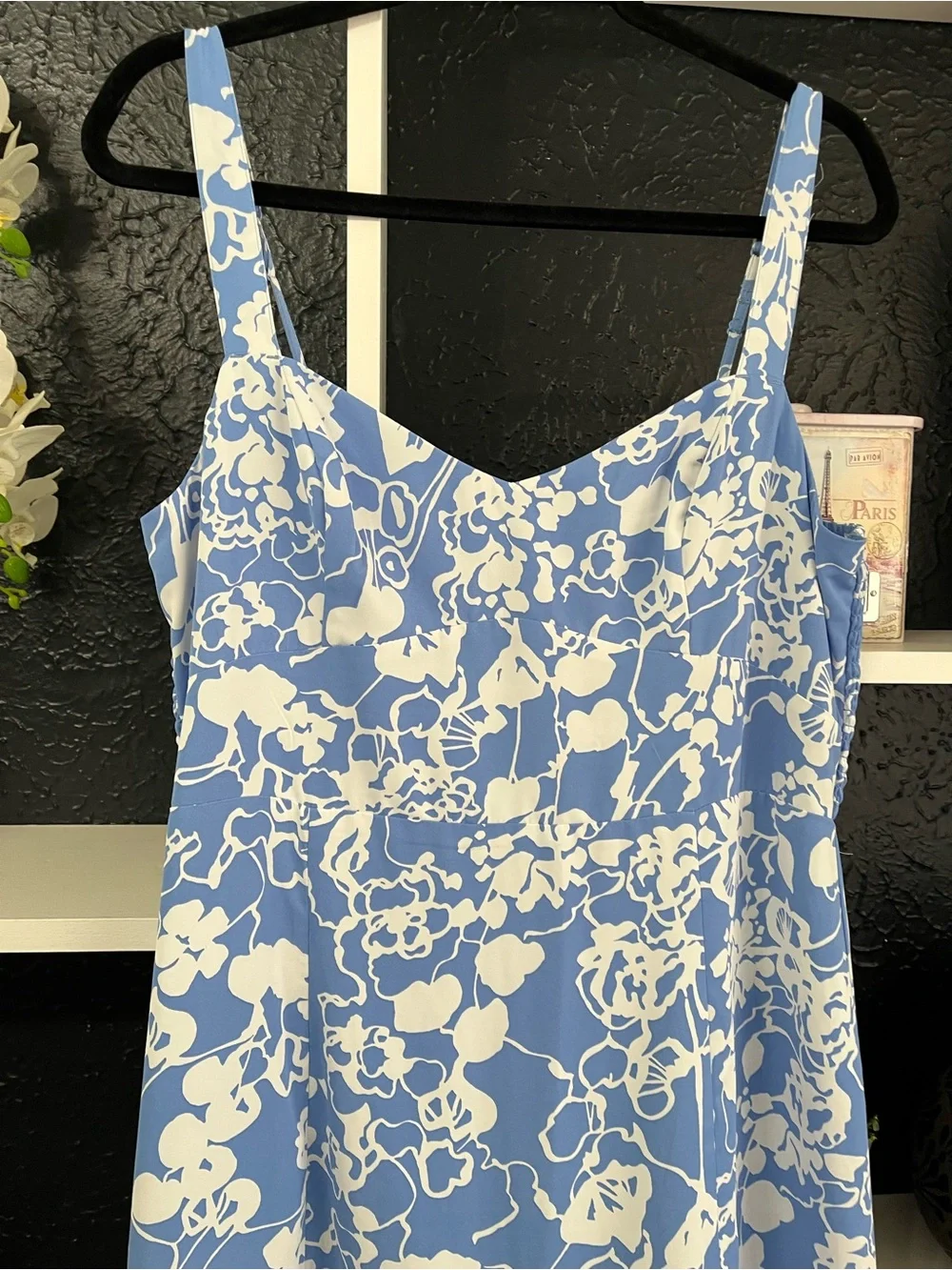 Abercrombie & Fitch Blue and White Floral Maxi Dress